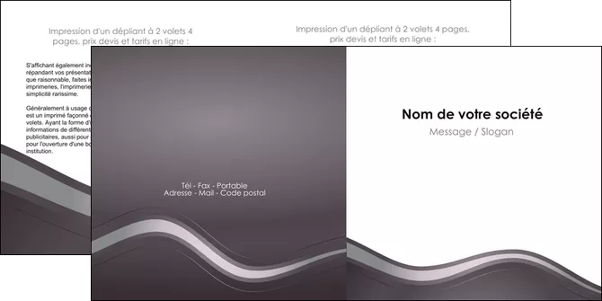 exemple depliant 2 volets  4 pages  texture contexture structure MLGI44754