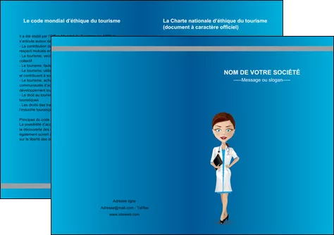 creation graphique en ligne depliant 2 volets  4 pages  infirmier infirmiere medecin docteur infirmier MIFBE44800
