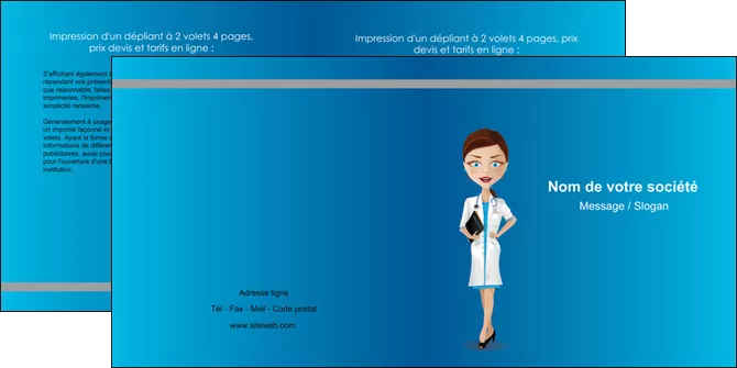 imprimerie depliant 2 volets  4 pages  infirmier infirmiere medecin docteur infirmier MIFCH44810