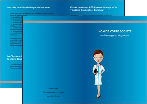 creer modele en ligne depliant 2 volets  4 pages  infirmier infirmiere medecin docteur infirmier MLGI44834