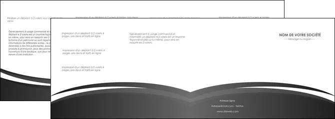 faire modele a imprimer depliant 4 volets  8 pages  standard design abstrait MID45150