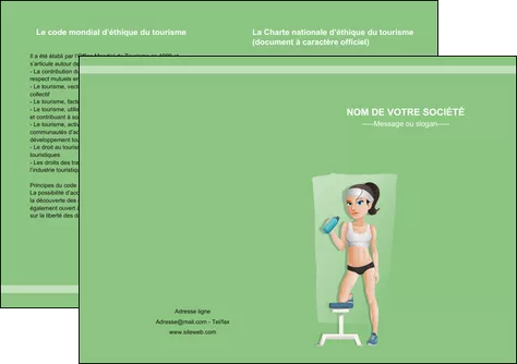 personnaliser maquette depliant 2 volets  4 pages  sport sport sportive salle de sport MLIGLU45182