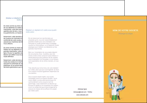 faire depliant 3 volets  6 pages  materiel de sante medecin medecine sante MIFBE45308