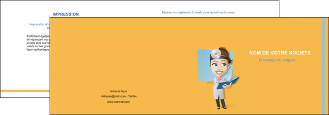 exemple depliant 2 volets  4 pages  materiel de sante medecin medecine sante MLGI45318