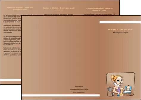 faire depliant 3 volets  6 pages  menagere femme femme au foyer MLGI45388