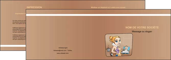 maquette en ligne a personnaliser depliant 2 volets  4 pages  menagere femme femme au foyer MID45396