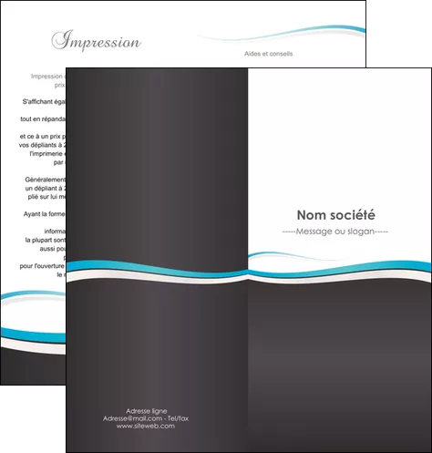 impression depliant 2 volets  4 pages  standard design abstrait MLGI45698