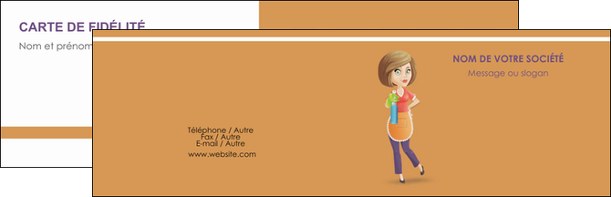 modele en ligne carte de visite menagere femme femme au foyer MIFCH45808