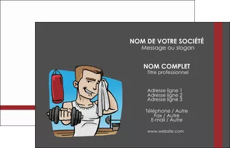 cree carte de visite sport musculation salle de musculation poids MLGI45958