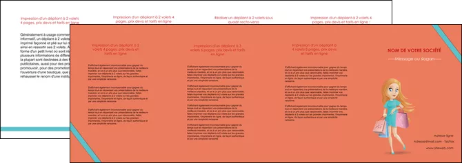 cree depliant 4 volets  8 pages  vetements et accessoires shopping magasin fille MLGI46698