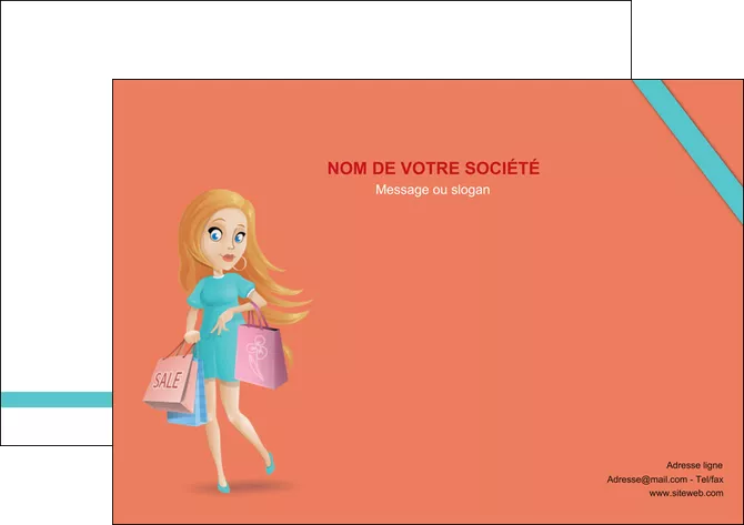 realiser affiche vetements et accessoires shopping magasin fille MIFCH46722