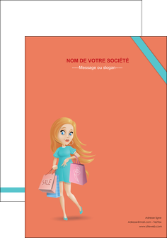 maquette en ligne a personnaliser affiche vetements et accessoires shopping magasin fille MIF46734