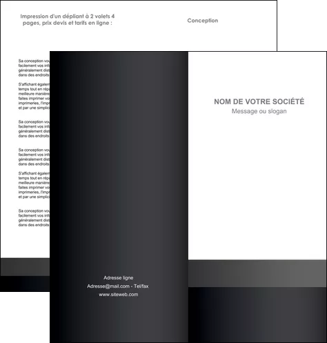 maquette en ligne a personnaliser depliant 2 volets  4 pages  standard texture contexture MIFBE47330