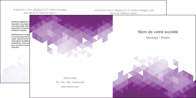 imprimerie depliant 2 volets  4 pages  texture contexture structure MIFCH48384