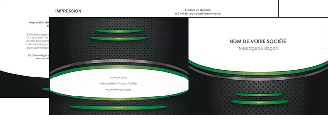 modele depliant 2 volets  4 pages  texture contexture structure MIFCH50008