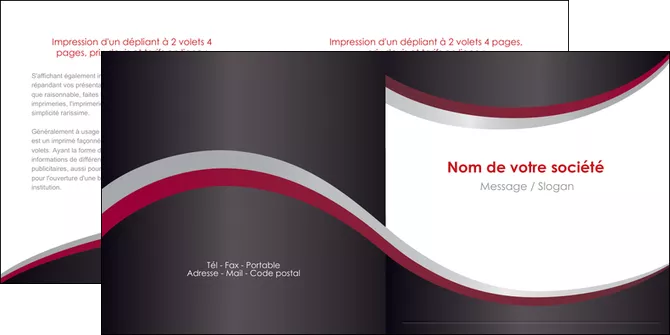 maquette en ligne a personnaliser depliant 2 volets  4 pages  texture contexture structure MLGI51496