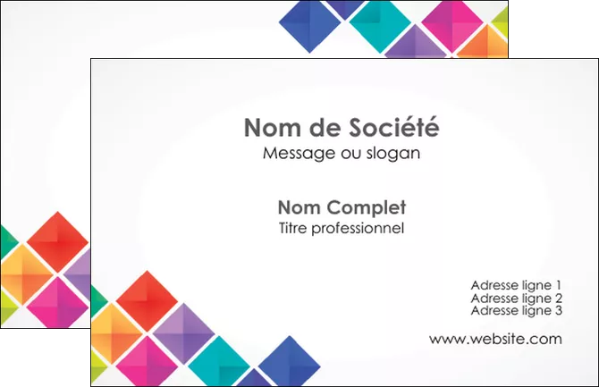 cree carte de visite arc en ciel cube colore MLIGLU51708