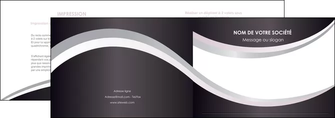 modele depliant 2 volets  4 pages  texture contexture design MLGI53322