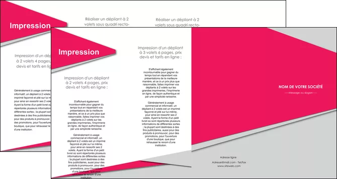 creer modele en ligne depliant 4 volets  8 pages  texture contexture structure MLGI53404