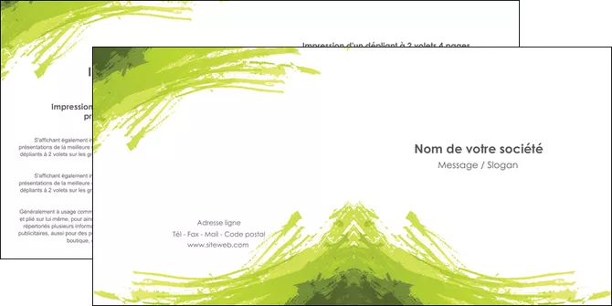 personnaliser modele de depliant 2 volets  4 pages  texture contexture structure MIFBE55022