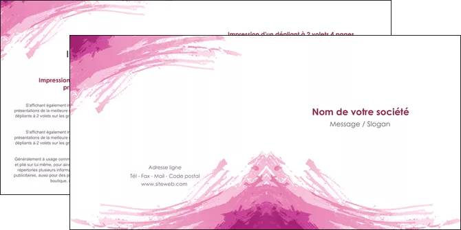 realiser depliant 2 volets  4 pages  texture contexture structure MID55404