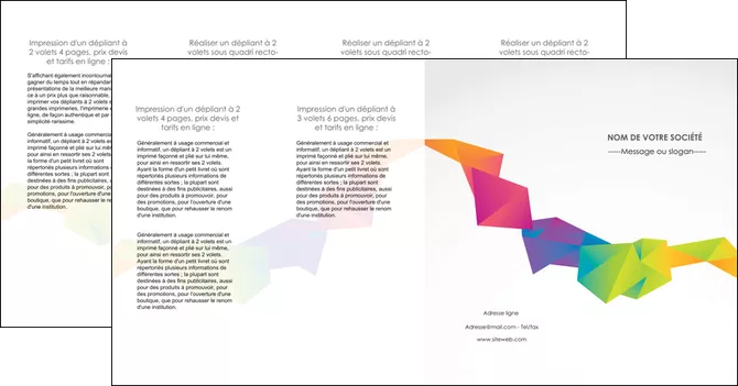faire depliant 4 volets  8 pages  texture contexture structure MLGI55486