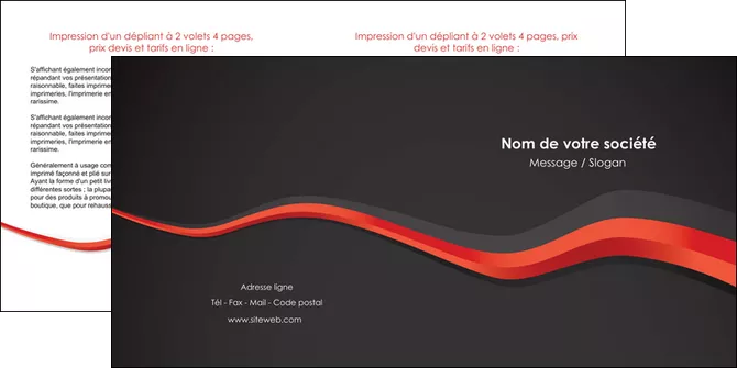 modele depliant 2 volets  4 pages  texture contexture structure MLGI56070