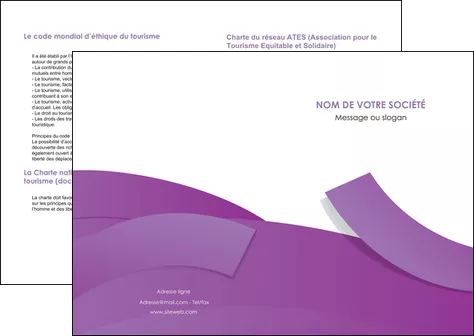 creer modele en ligne depliant 2 volets  4 pages  violet fond violet violet pastel MLGI56914