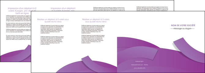 exemple depliant 4 volets  8 pages  violet fond violet violet pastel MLIP56952