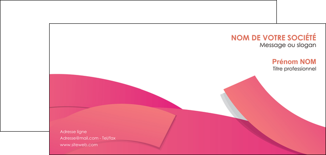 maquette en ligne a personnaliser carte de correspondance orange rose couleur MIF57154