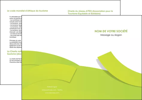faire depliant 2 volets  4 pages  espaces verts vert vert pastel colore MLGI57236