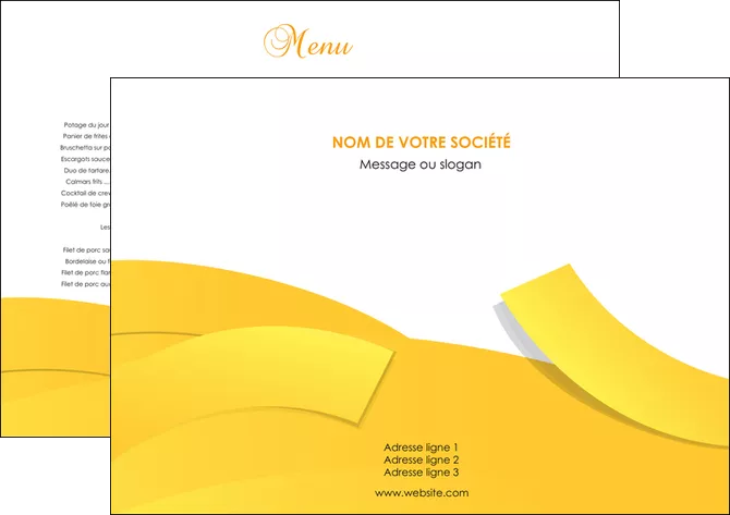 exemple set de table jaune fond colore fond jaune MLGI57334