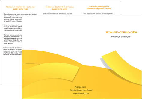 maquette en ligne a personnaliser depliant 3 volets  6 pages  jaune fond colore fond jaune MLGI57360