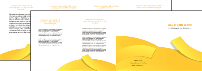 maquette en ligne a personnaliser depliant 4 volets  8 pages  jaune fond colore fond jaune MLIP57376