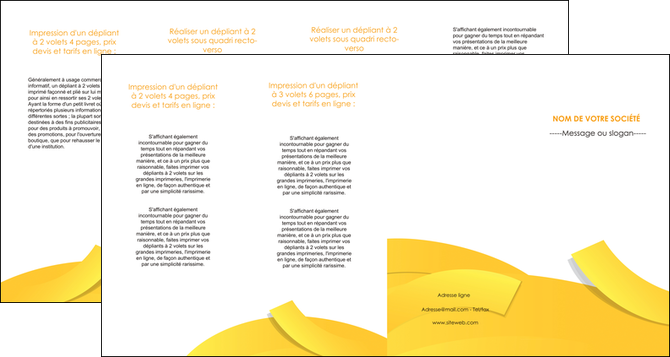 exemple depliant 4 volets  8 pages  jaune fond colore fond jaune MLIP57380