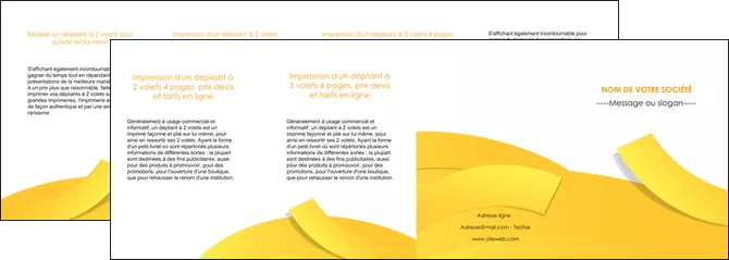 impression depliant 4 volets  8 pages  jaune fond colore fond jaune MLGI57382
