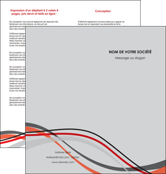 personnaliser modele de depliant 2 volets  4 pages  web design gris rouge fond gris MLGI57410