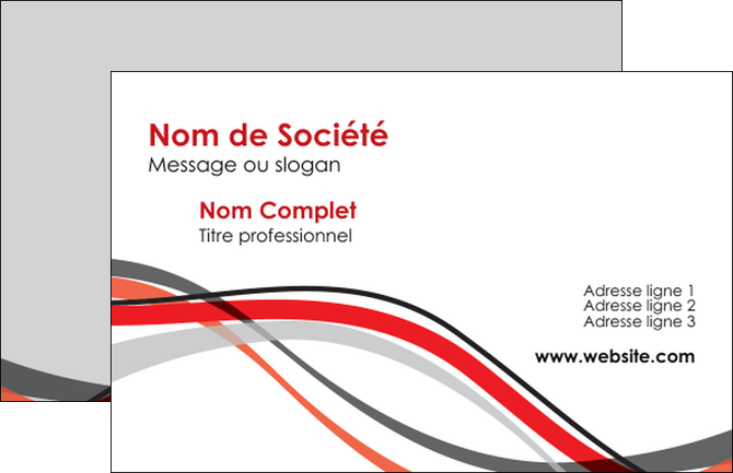 realiser carte de visite web design gris rouge fond gris MLGI57428