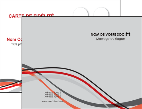creation graphique en ligne carte de visite web design gris rouge fond gris MLGI57430