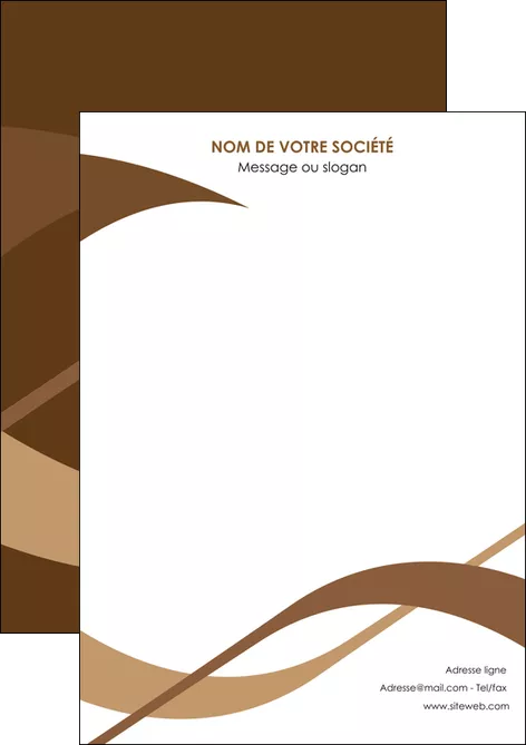 modele en ligne flyers marron brun branche MLGI57490