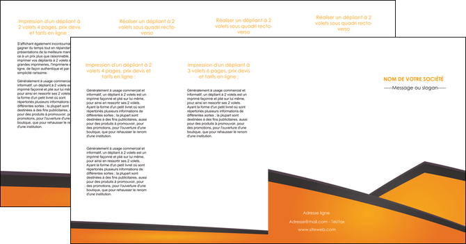 personnaliser maquette depliant 4 volets  8 pages  orange fond orange colore MLGI57668
