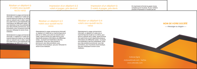 personnaliser modele de depliant 4 volets  8 pages  orange fond orange colore MLIP57670