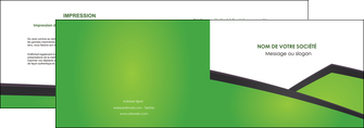 maquette en ligne a personnaliser depliant 2 volets  4 pages  espaces verts vert fond vert colore MLGI57690