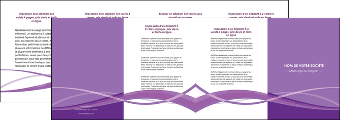 creation graphique en ligne depliant 4 volets  8 pages  violet fond violet courbes MLGI57790