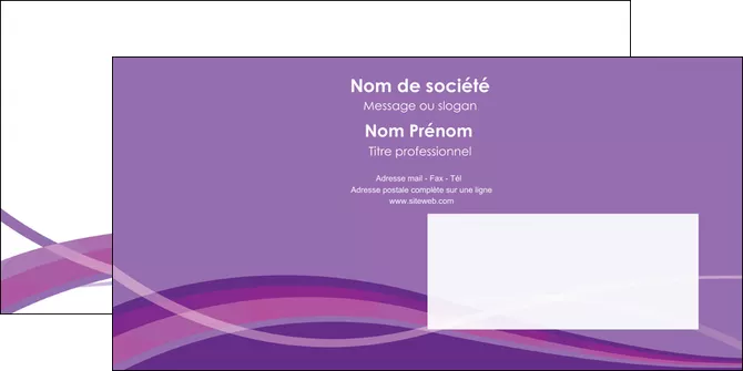 personnaliser maquette enveloppe violet fond violet courbes MLGI57794