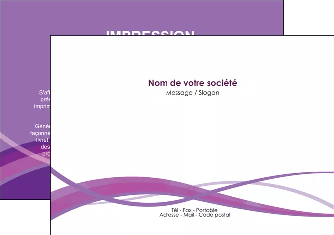 imprimer flyers violet fond violet courbes MLGI57808