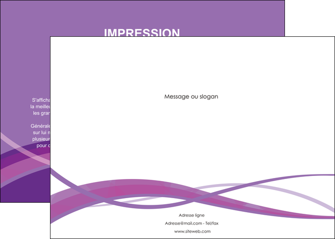 modele affiche violet fond violet courbes MLGI57812
