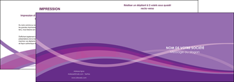 creation graphique en ligne depliant 2 volets  4 pages  violet fond violet courbes MIF57814