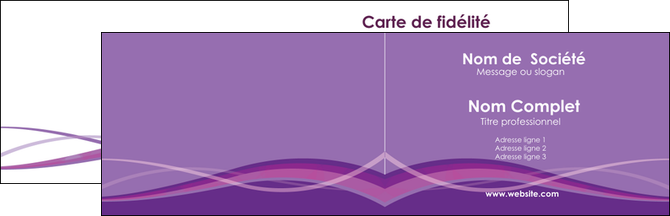 cree carte de visite violet fond violet courbes MLGI57824