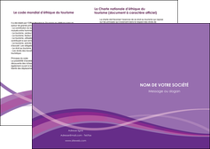 personnaliser modele de depliant 2 volets  4 pages  violet fond violet courbes MIF57826